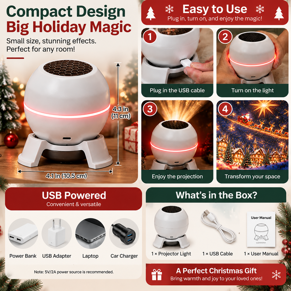 Official Store | 🎅🎁🎄 SCNDR® Smart Holographic Projector (HD Smart Dynamic 5D)