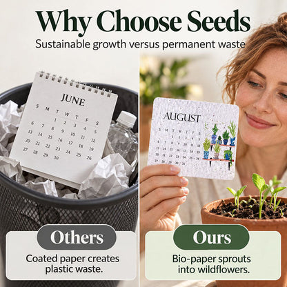 🎁 🌱 2027 Plantable Seed Paper Calendar — Use It, Then Grow It