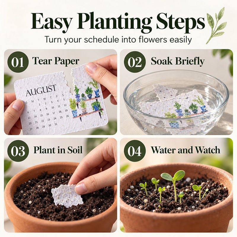 🎁 🌱 2027 Plantable Seed Paper Calendar — Use It, Then Grow It