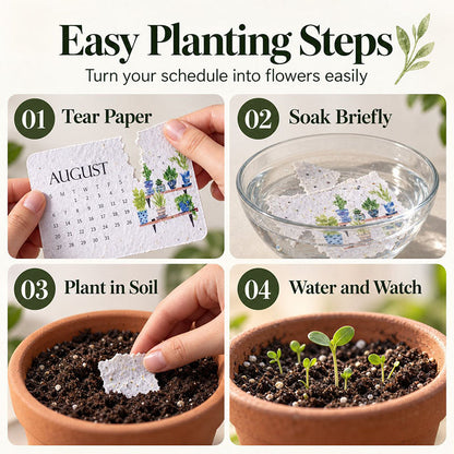 🎁 🌱 2027 Plantable Seed Paper Calendar — Use It, Then Grow It