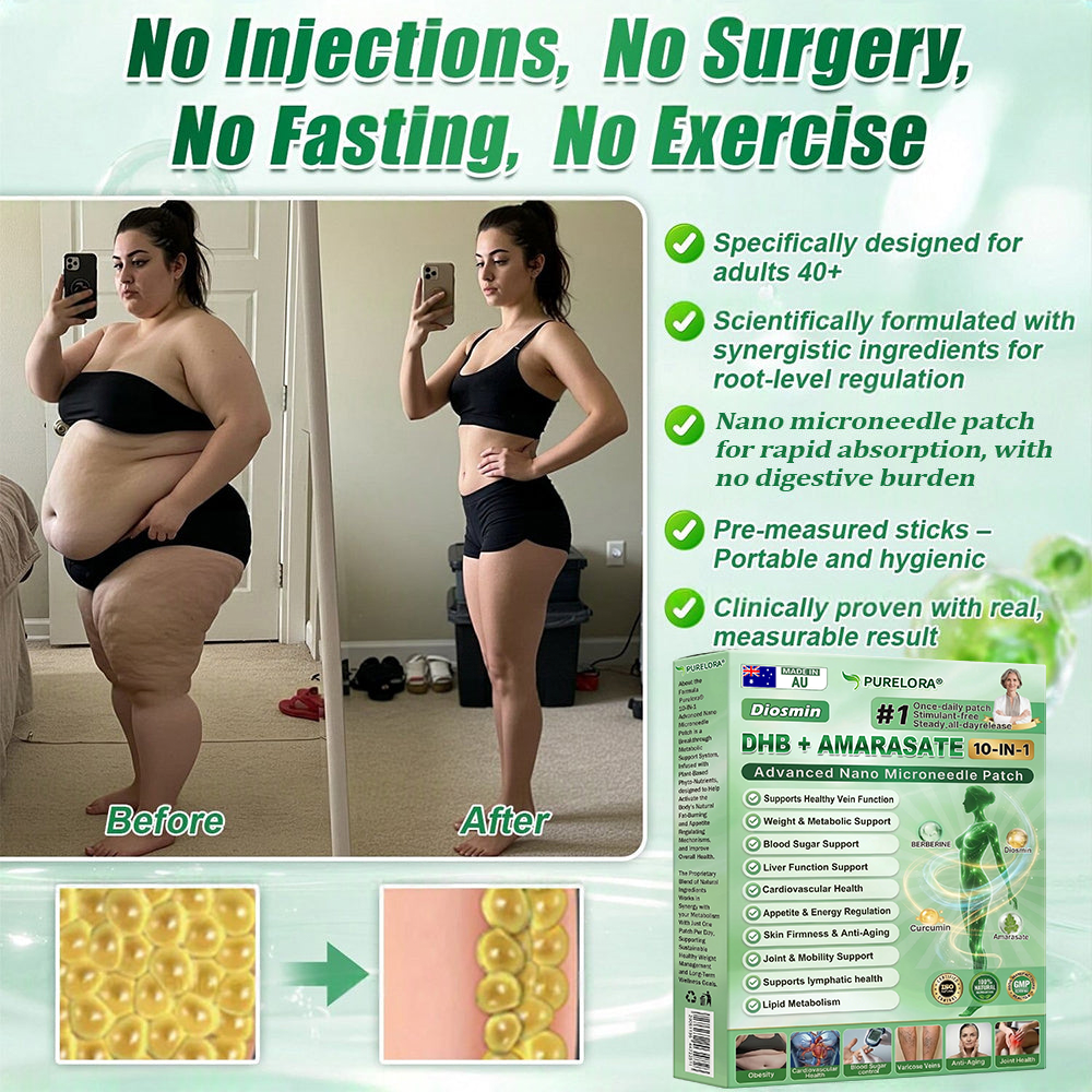 🇦🇺𝐏𝐮𝐫𝐞𝐥𝐨𝐫𝐚® 𝐌𝐞𝐭𝐚𝐛𝐨𝐥𝐢𝐜 𝐌𝐚𝐭𝐫𝐢𝐱™ – 𝐃𝐇𝐁 + 𝐀𝐦𝐚𝐫𝐚𝐬𝐚𝐭𝐞 𝟏𝟎-𝐢𝐧-𝟏 𝐍𝐚𝐧𝐨 𝐌𝐢𝐜𝐫𝐨𝐧𝐞𝐞𝐝𝐥𝐞 𝐏𝐚𝐭𝐜𝐡 (💧𝐉𝐮𝐬𝐭 𝐎𝐧𝐜𝐞 𝐚 𝐃𝐚𝐲 – 𝐕𝐢𝐬𝐢𝐛𝐥𝐞 𝐑𝐞𝐬𝐮𝐥𝐭𝐬 𝐢𝐧 𝟕 𝐃𝐚𝐲𝐬!) ✅𝐓𝐚𝐜𝐤𝐥𝐞𝐬 𝐨𝐛𝐞𝐬𝐢𝐭𝐲, 𝐥𝐨𝐨𝐬𝐞 𝐬𝐤𝐢𝐧, 𝐝𝐢𝐚𝐛𝐞𝐭𝐞𝐬, 𝐬𝐥𝐞𝐞𝐩 𝐢𝐬𝐬𝐮𝐞𝐬, 𝐣𝐨𝐢𝐧𝐭 𝐩𝐚𝐢𝐧, 𝐚𝐧𝐝 𝐬𝐮𝐩𝐩𝐨𝐫𝐭𝐬 𝐯𝐞𝐢𝐧 & 𝐥𝐲𝐦𝐩𝐡𝐚𝐭𝐢𝐜 𝐜𝐢𝐫𝐜𝐮𝐥𝐚𝐭𝐢𝐨𝐧