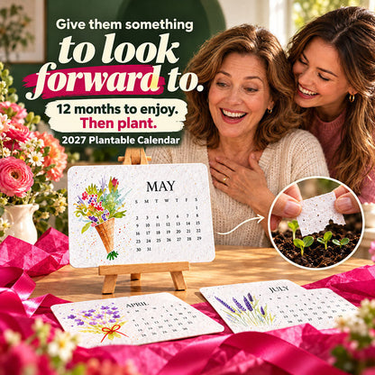 🎁 🌱 2027 Plantable Seed Paper Calendar — Use It, Then Grow It