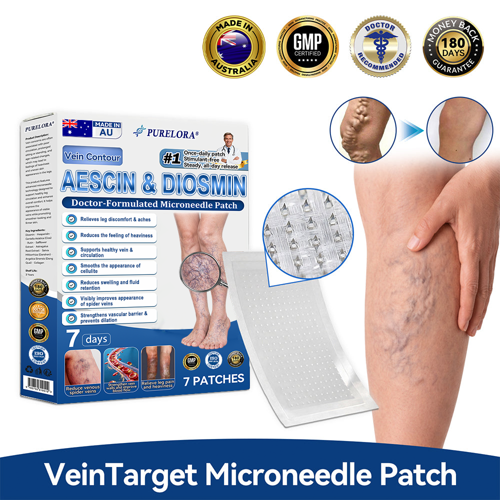 𝐏𝐮𝐫𝐞𝐥𝐨𝐫𝐚® 𝐃𝐢𝐨𝐬𝐦𝐢𝐧 & 𝐀𝐞𝐬𝐜𝐢𝐧 𝐕𝐞𝐢𝐧 𝐂𝐨𝐧𝐭𝐨𝐮𝐫 𝐌𝐢𝐜𝐫𝐨𝐧𝐞𝐞𝐝𝐥𝐞 𝐏𝐚𝐭𝐜𝐡 🌿𝟕-𝐃𝐚𝐲 𝐕𝐢𝐬𝐢𝐛𝐥𝐞 𝐑𝐞𝐬𝐮𝐥𝐭𝐬 𝐟𝐨𝐫 𝐕𝐚𝐫𝐢𝐜𝐨𝐬𝐞 𝐕𝐞𝐢𝐧𝐬 - 𝐀𝐝𝐯𝐚𝐧𝐜𝐞𝐝 𝐇𝐞𝐫𝐛𝐚𝐥 𝐁𝐥𝐞𝐧𝐝 𝐓𝐚𝐫𝐠𝐞𝐭𝐬 𝐒𝐩𝐢𝐝𝐞𝐫 𝐕𝐞𝐢𝐧𝐬 & 𝐑𝐞𝐥𝐢𝐞𝐯𝐞𝐬 𝐇𝐞𝐚𝐯𝐲, 𝐓𝐢𝐫𝐞𝐝 𝐋𝐞𝐠𝐬🦵