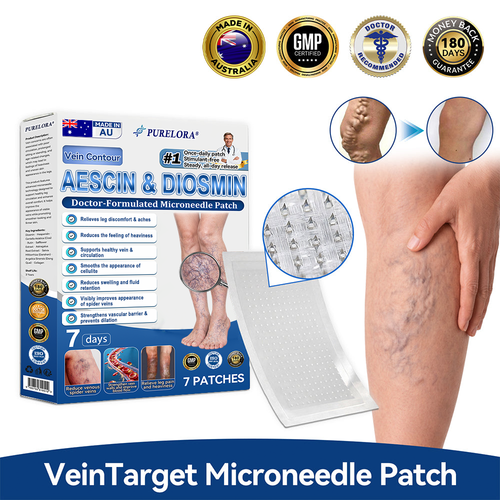 𝐏𝐮𝐫𝐞𝐥𝐨𝐫𝐚® 𝐃𝐢𝐨𝐬𝐦𝐢𝐧 & 𝐀𝐞𝐬𝐜𝐢𝐧 𝐕𝐞𝐢𝐧 𝐂𝐨𝐧𝐭𝐨𝐮𝐫 𝐌𝐢𝐜𝐫𝐨𝐧𝐞𝐞𝐝𝐥𝐞 𝐏𝐚𝐭𝐜𝐡 🌿𝟕-𝐃𝐚𝐲 𝐕𝐢𝐬𝐢𝐛𝐥𝐞 𝐑𝐞𝐬𝐮𝐥𝐭𝐬 𝐟𝐨𝐫 𝐕𝐚𝐫𝐢𝐜𝐨𝐬𝐞 𝐕𝐞𝐢𝐧𝐬 - 𝐀𝐝𝐯𝐚𝐧𝐜𝐞𝐝 𝐇𝐞𝐫𝐛𝐚𝐥 𝐁𝐥𝐞𝐧𝐝 𝐓𝐚𝐫𝐠𝐞𝐭𝐬 𝐒𝐩𝐢𝐝𝐞𝐫 𝐕𝐞𝐢𝐧𝐬 & 𝐑𝐞𝐥𝐢𝐞𝐯𝐞𝐬 𝐇𝐞𝐚𝐯𝐲, 𝐓𝐢𝐫𝐞𝐝 𝐋𝐞𝐠𝐬🦵