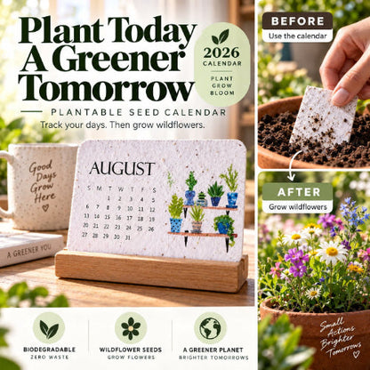 🎁 🌱 2027 Plantable Seed Paper Calendar — Use It, Then Grow It