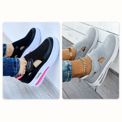 🔥 LAST DAY: 80% OFF - 👟 Women's Orthopedic Comfort Walking Shoes with Adjustable Velcro Fit