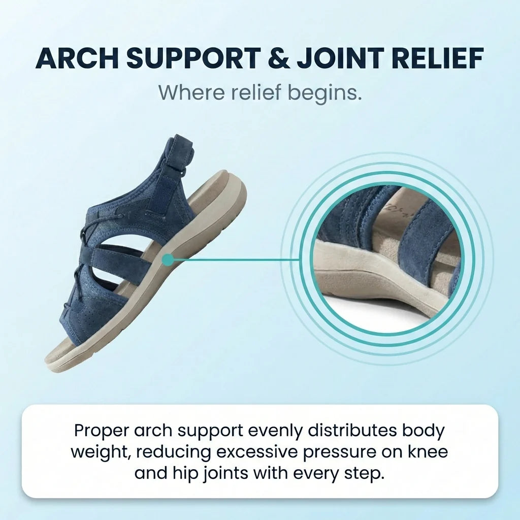 🔥 LAST DAY SALE – 80% OFF ✨ Women's New Roman Wedge Sandals for Foot Deformity, Arch Support & All-Day Comfort